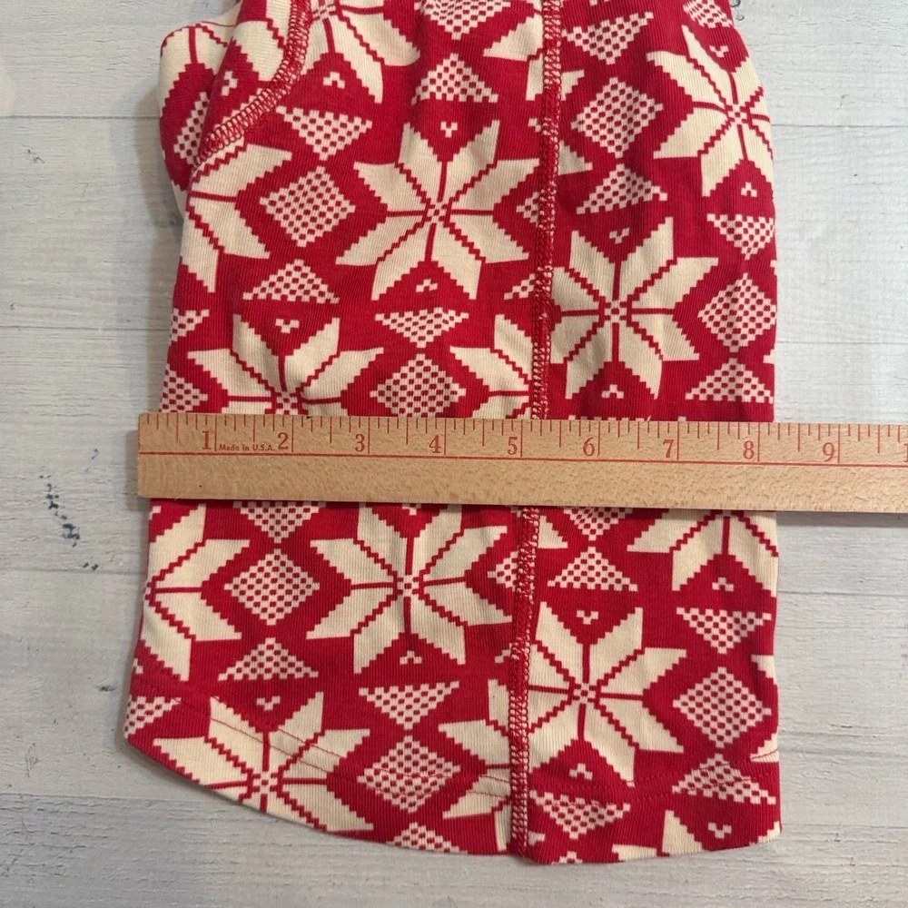 Hanna Andersson Ribbon Red Fairisle red pet‎  pajama size medium